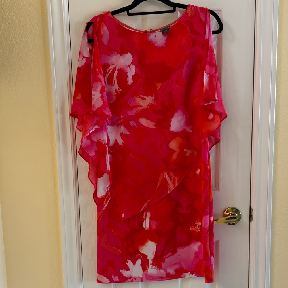 Covington Vibrant Red Asymmetrical Dress